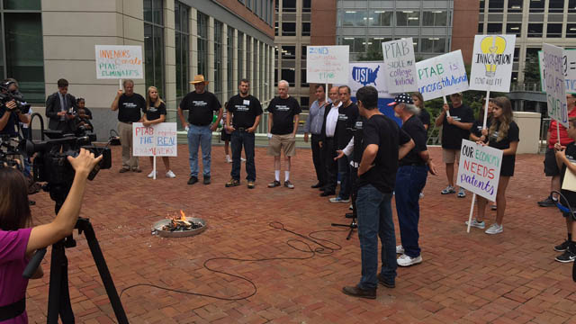 Patents on fire - US Inventor protest