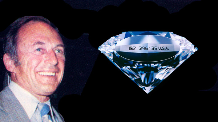 George Kaplan - laser inscribed diamond
