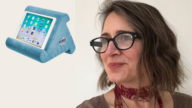 Juliette Fassett - inventor Flippy tablet pillow