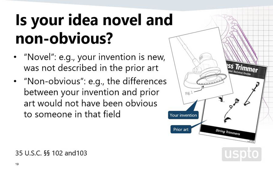 USPTO Novel and Non-obvious - Expanding the Innovation Ecosphere - Small Inventor